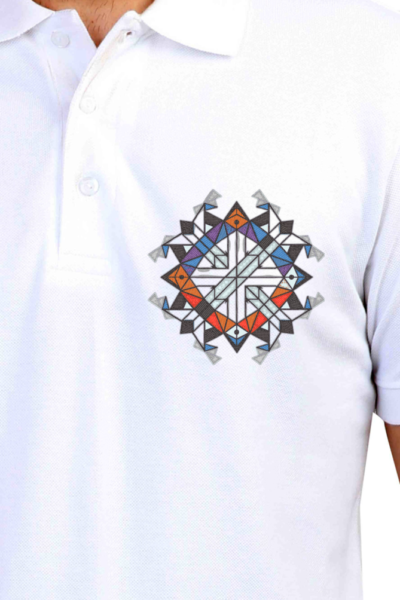 Geometric Charm Polo Tee