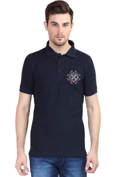 Geometric Charm Polo Tee