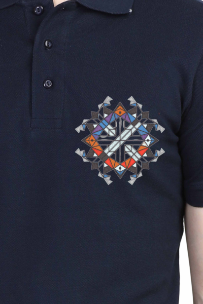 Geometric Charm Polo Tee