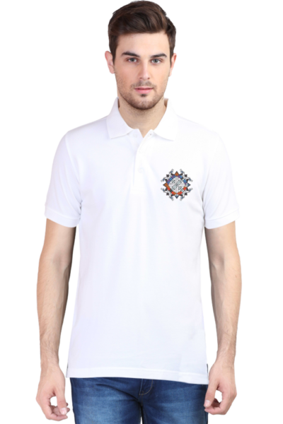 Geometric Charm Polo Tee