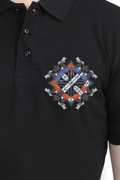 Geometric Charm Polo Tee